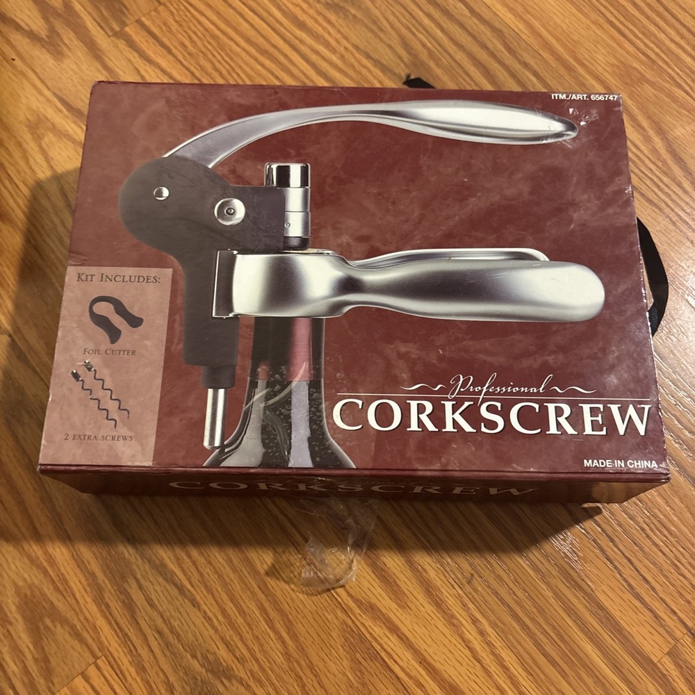 Preowned Professional Corkscrew Kit Wine Opener Missing foil cutter